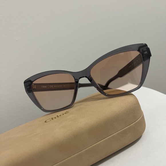Chloe, Sunglasses, Grey/Brown Gradient, NEW main image 4